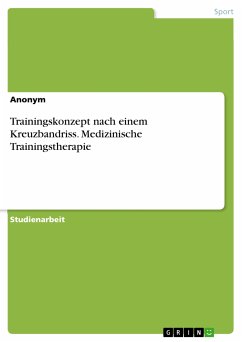 Trainingskonzept nach einem Kreuzbandriss. Medizinische Trainingstherapie (eBook, PDF)