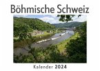 Böhmische Schweiz (Wandkalender 2024, Kalender DIN A4 quer, Monatskalender im Querformat mit Kalendarium, Das perfekte Geschenk)