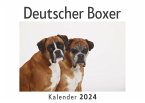 Deutscher Boxer (Wandkalender 2024, Kalender DIN A4 quer, Monatskalender im Querformat mit Kalendarium, Das perfekte Geschenk)