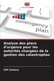 Analyse des plans d'urgence pour les autorités chargées de la gestion des catastrophes