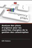 Analyse des plans d'urgence pour les autorités chargées de la gestion des catastrophes