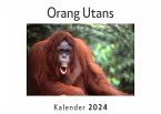 Orang Utans (Wandkalender 2024, Kalender DIN A4 quer, Monatskalender im Querformat mit Kalendarium, Das perfekte Geschenk)