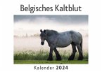 Belgisches Kaltblut (Wandkalender 2024, Kalender DIN A4 quer, Monatskalender im Querformat mit Kalendarium, Das perfekte Geschenk)