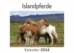 Islandpferde (Wandkalender 2024, Kalender DIN A4 quer, Monatskalender im Querformat mit Kalendarium, Das perfekte Geschenk) - Müller, Anna