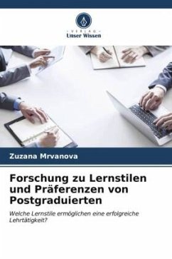 Forschung zu Lernstilen und Präferenzen von Postgraduierten - Mrvanova, Zuzana