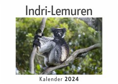 Indri-Lemuren (Wandkalender 2024, Kalender DIN A4 quer, Monatskalender im Querformat mit Kalendarium, Das perfekte Geschenk) - Müller, Anna