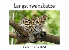 Langschwanzkatze (Wandkalender 2024, Kalender DIN A4 quer, Monatskalender im Querformat mit Kalendarium, Das perfekte Geschenk) - Müller, Anna