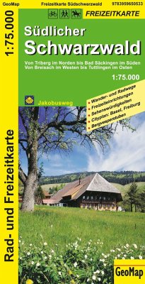 Südlicher Schwarzwald - Rad- und Freizeitkarte - GeoMap