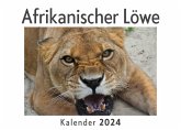 Afrikanischer Löwe (Wandkalender 2024, Kalender DIN A4 quer, Monatskalender im Querformat mit Kalendarium, Das perfekte Geschenk)