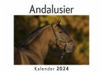 Andalusier (Wandkalender 2024, Kalender DIN A4 quer, Monatskalender im Querformat mit Kalendarium, Das perfekte Geschenk)