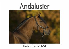 Andalusier (Wandkalender 2024, Kalender DIN A4 quer, Monatskalender im Querformat mit Kalendarium, Das perfekte Geschenk) - Müller, Anna