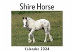 Shire Horse (Wandkalender 2024, Kalender DIN A4 quer, Monatskalender im Querformat mit Kalendarium, Das perfekte Geschenk)