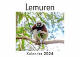 Lemuren (Wandkalender 2024, Kalender DIN A4 quer, Monatskalender im Querformat mit Kalendarium, Das perfekte Geschenk)