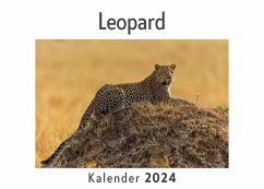 Leopard (Wandkalender 2024, Kalender DIN A4 quer, Monatskalender im Querformat mit Kalendarium, Das perfekte Geschenk) - Müller, Anna