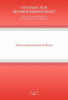 Studien zur Musikwissenschaft - Beihefte der Denkmäler der Tonkunst in Österreich. Band 62