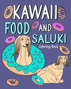 Kawaii Food and Saluki Coloring Book - Paperland