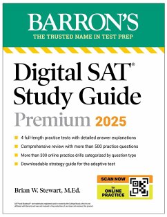 Digital SAT Study Guide Premium, 2025: 4 Practice Tests + Comprehensive Review + Online Practice - Stewart, Brian W