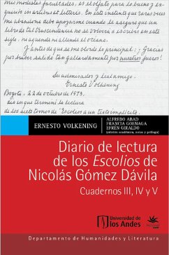 Diario de lectura de los Escolios de Nicolás Gómez Dávila (eBook, PDF) Cover Diario de lectura de los Escolios de Nicolás Gómez Dávila (eBook, PDF)