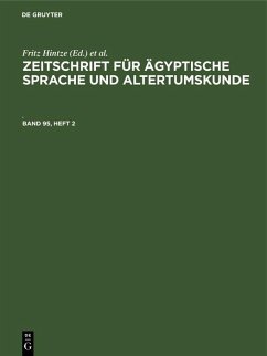Cover Zeitschrift für Ägyptische Sprache und Altertumskunde. Band 95, Heft 2 (eBook, PDF)