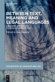 Between Text, Meaning and Legal Languages (eBook, PDF)