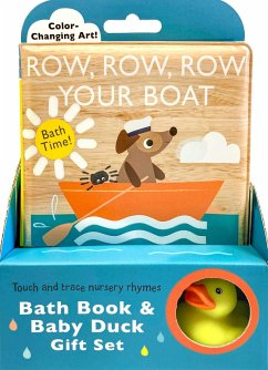 Touch and Trace Nursery Rhymes: Row, Row, Row Your Boat Bath Book & Baby Duck Gift Set - Editors of Silver Dolphin Books