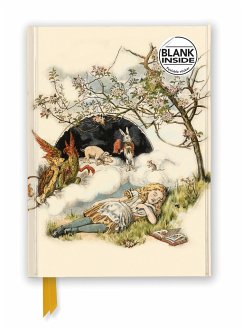 British Library: Alice Asleep, from Alice's Adventures in Wonderland (Foiled Blank Journal) - Flame Tree Publishing