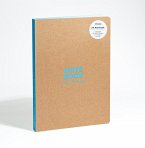 Teneues - Notebook Hardcover A4 - 230 Lined Pages with Lay Flat Binding, Kraft and Neon Blue: A4 Notebook