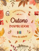 Outono inspirador Livro de colorir Elementos outonais impressionantes entrelaçados em lindos padrões criativos