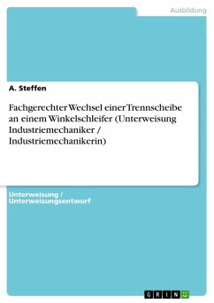 Fachgerechter Wechsel einer Trennscheibe an einem Winkelschleifer (Unterweisung Industriemechaniker / Industriemechanikerin) - Steffen, A.