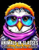 Animals In Glasses Coloring Book for Adults