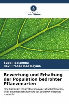 Bewertung und Erhaltung der Population bedrohter Pflanzenarten - Salamma, Sugali;Boyina, Ravi Prasad Rao