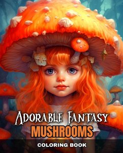 Adorable Fantasy Mushrooms Coloring Book - Peay, Regina