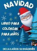 Cuaderno navideño para colorear diseñado para niños de 2 a 5 años