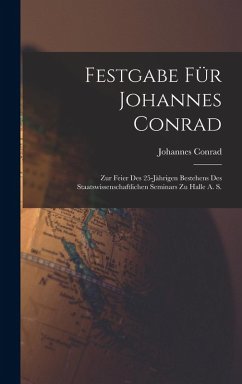 Cover Festgabe Für Johannes Conrad
