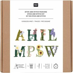Cover Stick & Stitch Packung Blumenalphabet, bunt