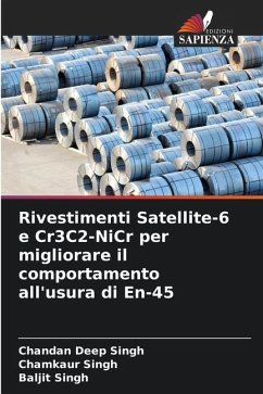 Rivestimenti Satellite-6 e Cr3C2-NiCr per migliorare il comportamento all'usura di En-45 - Singh, Chandan Deep;Singh, Chamkaur;Singh, Baljit