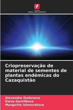 Criopreservação de material de sementes de plantas endémicas do Cazaquistão - Dodonova, Alexandra;Gavrilkova, Elena;Ishmuratova, Margarita