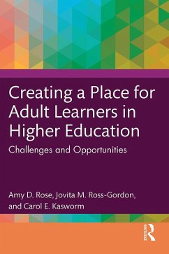 Cover Creating a Place for Adult Learners in Higher Education (eBook, PDF)