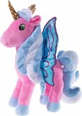 Heunec 608870 - Einhorn Galupy Smarty, Farbe: rosa/blau, Plüsch, 25cm