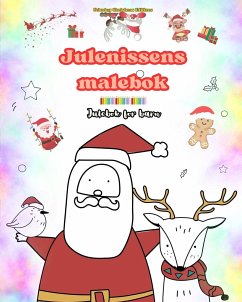 Julenissens malebok   Julebok for barn   Søte vinter- og julenissetegninger å nyte - Editions, Coloring Christmas