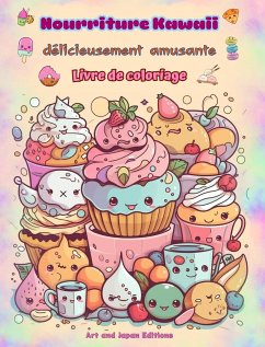 Nourriture Kawaii délicieusement amusante   Livre de coloriage   Dessins kawaii mignons pour les amateurs de nourriture - Art; Editions, Japan