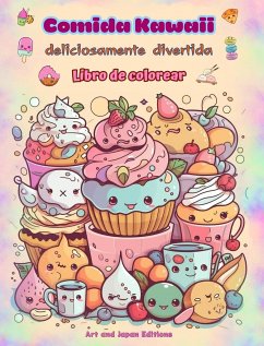 Comida Kawaii deliciosamente divertida   Libro de colorear   Simpáticos diseños kawaii para amantes de la comida - Editions, Japan; Art