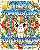 Easy Mandalas Coloring Book for Kids