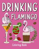 Drinking Flamingo Coloring Book