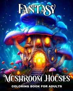 Fantasy Mushroom Houses Coloring Book for Adults - Peay, Regina