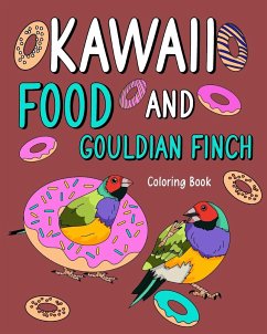 Kawaii Food and Gouldian Finch Coloring Book - Paperland