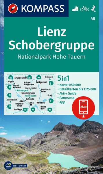 KOMPASS Wanderkarte 48 Lienz, Schobergruppe, Nationalpark Hohe Tauern 1:50.000 KOMPASS Wanderkarte 48 Lienz, Schobergruppe, Nationalpark Hohe Tauern 1:50.000