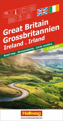 Grossbritannien, Irland, Strassenkarte 1:650'000