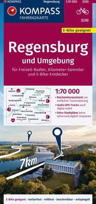 Cover KOMPASS Fahrradkarte 3330 Regensburg und Umgebung 1:70.000