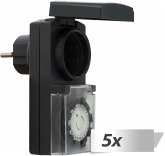 5x1 REV Zeitschaltuhr mechanisch Outdoor, schwarz 0025700409